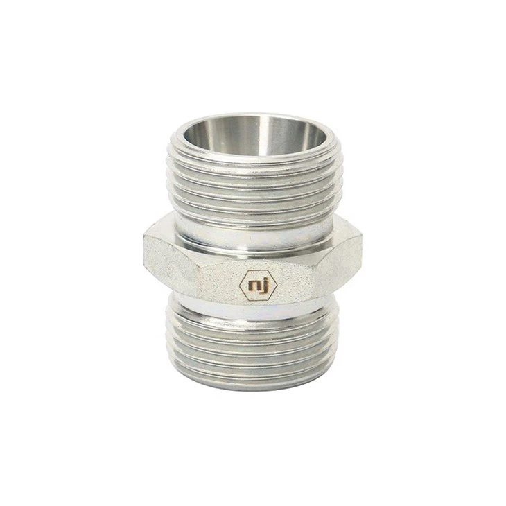 1C 1D Series DIN Standard Steel Straight Metric Thread Union Bite Type Hydraulic Adapters